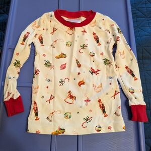 Festive Long Sleeve Shirt with Red Trim